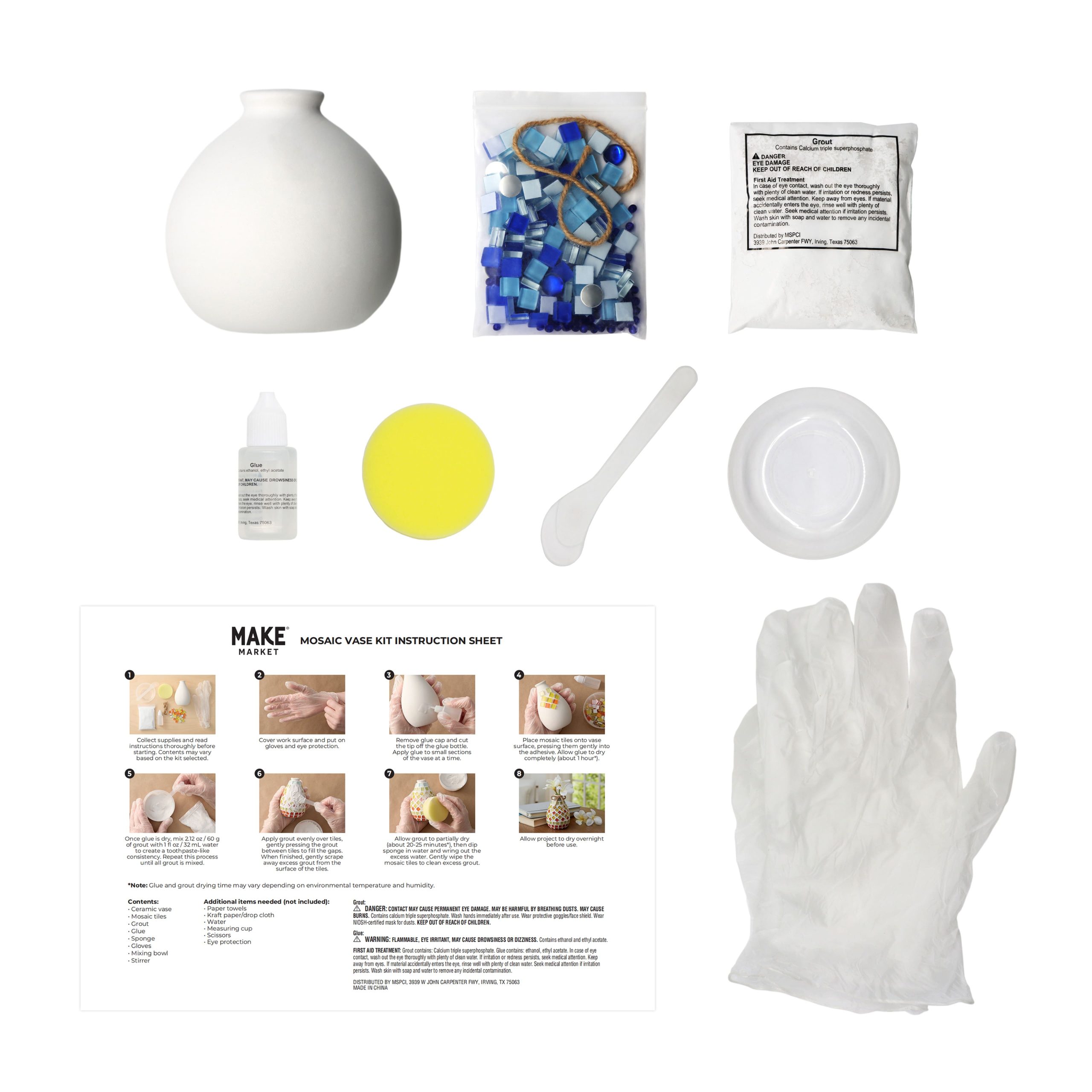 Blue Mosaic Vase Kit by Make Market® - Image 2