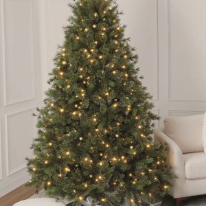 9ft. Pre-Lit Jackson Fir Artificial Christmas Tree, Warm White LED Lights by Ashland®