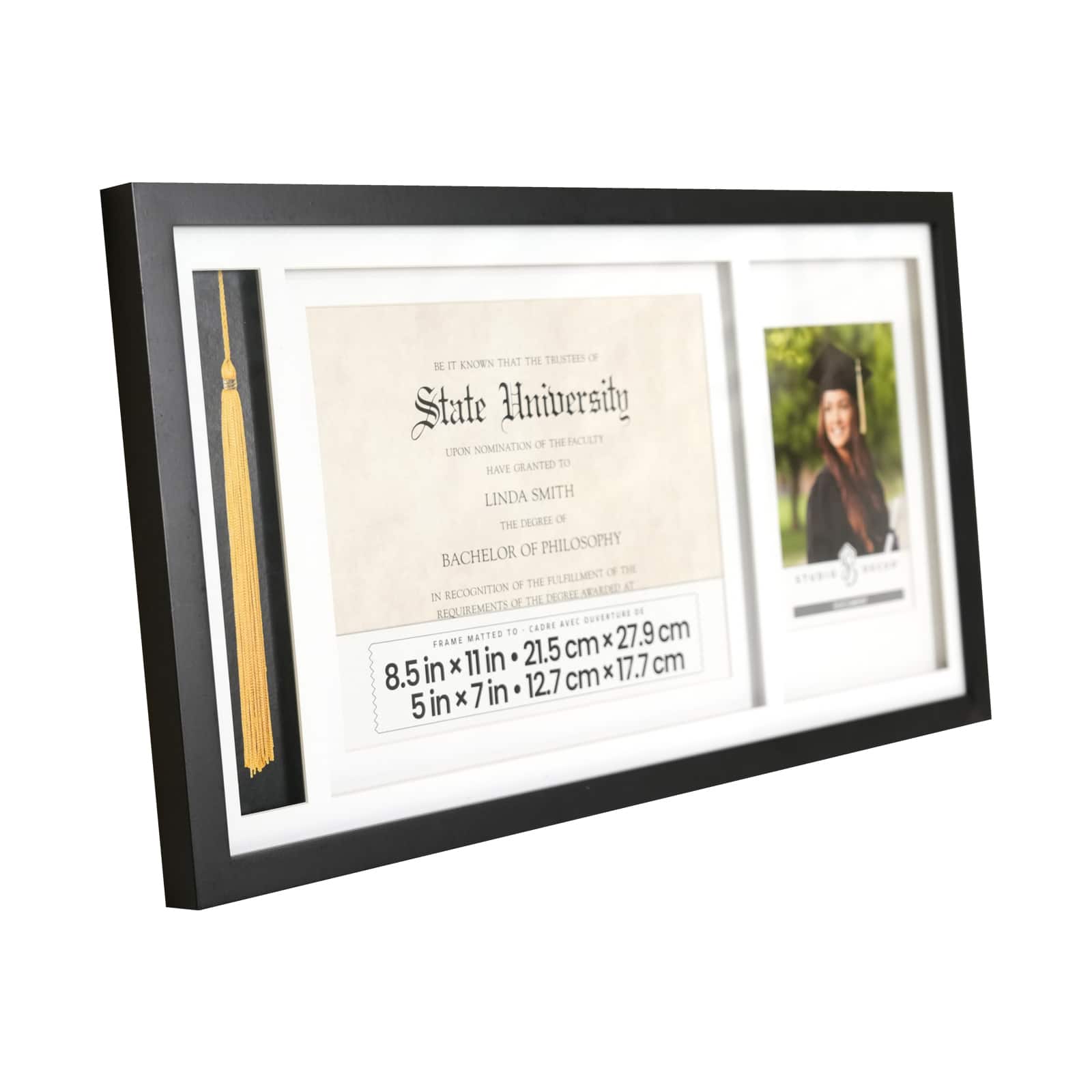 Black Graduation Certificate, Tassel & 5" x 7" Frame by Studio Décor® - Image 3