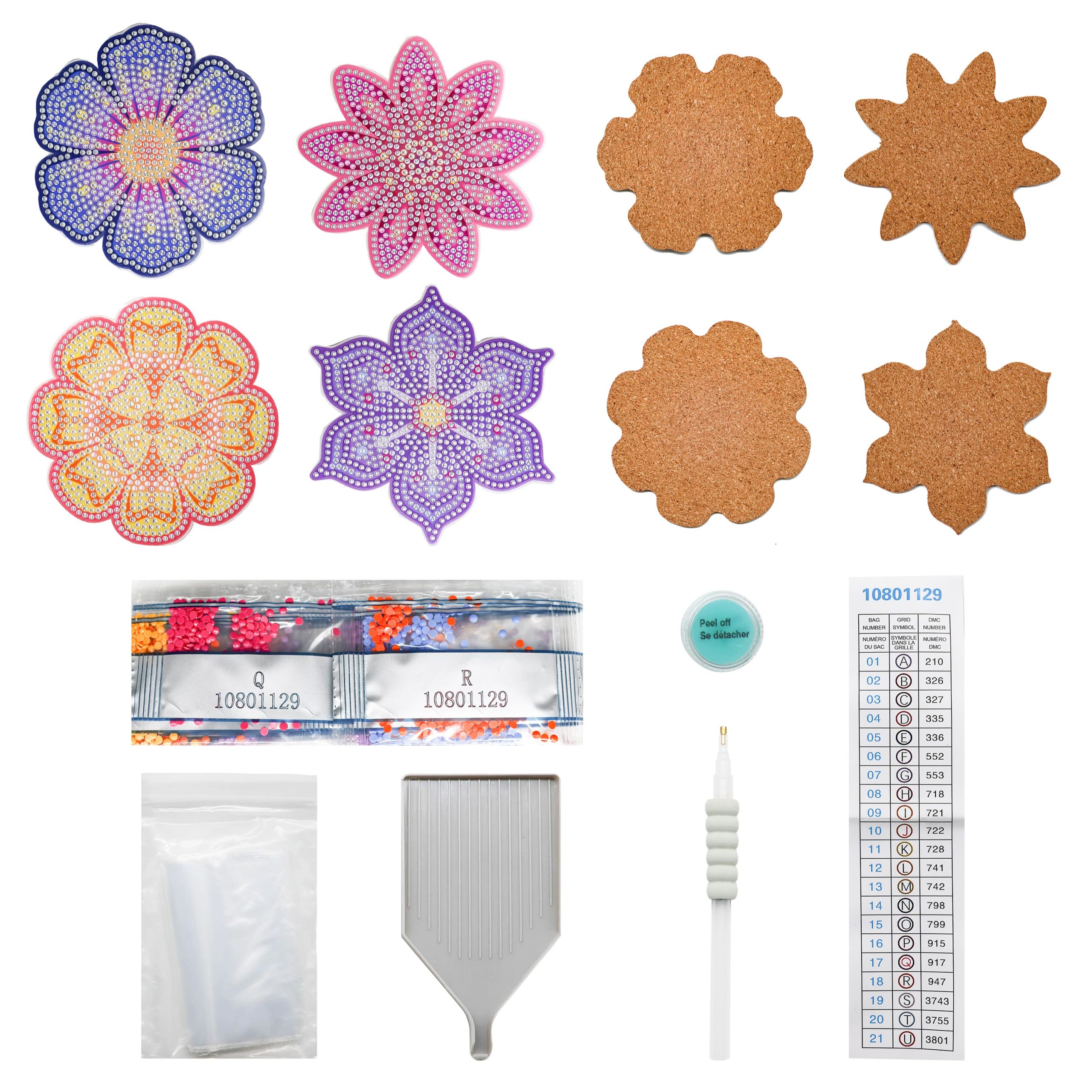 Floral Diamond Art Coaster Kit by Make Market® - Image 2