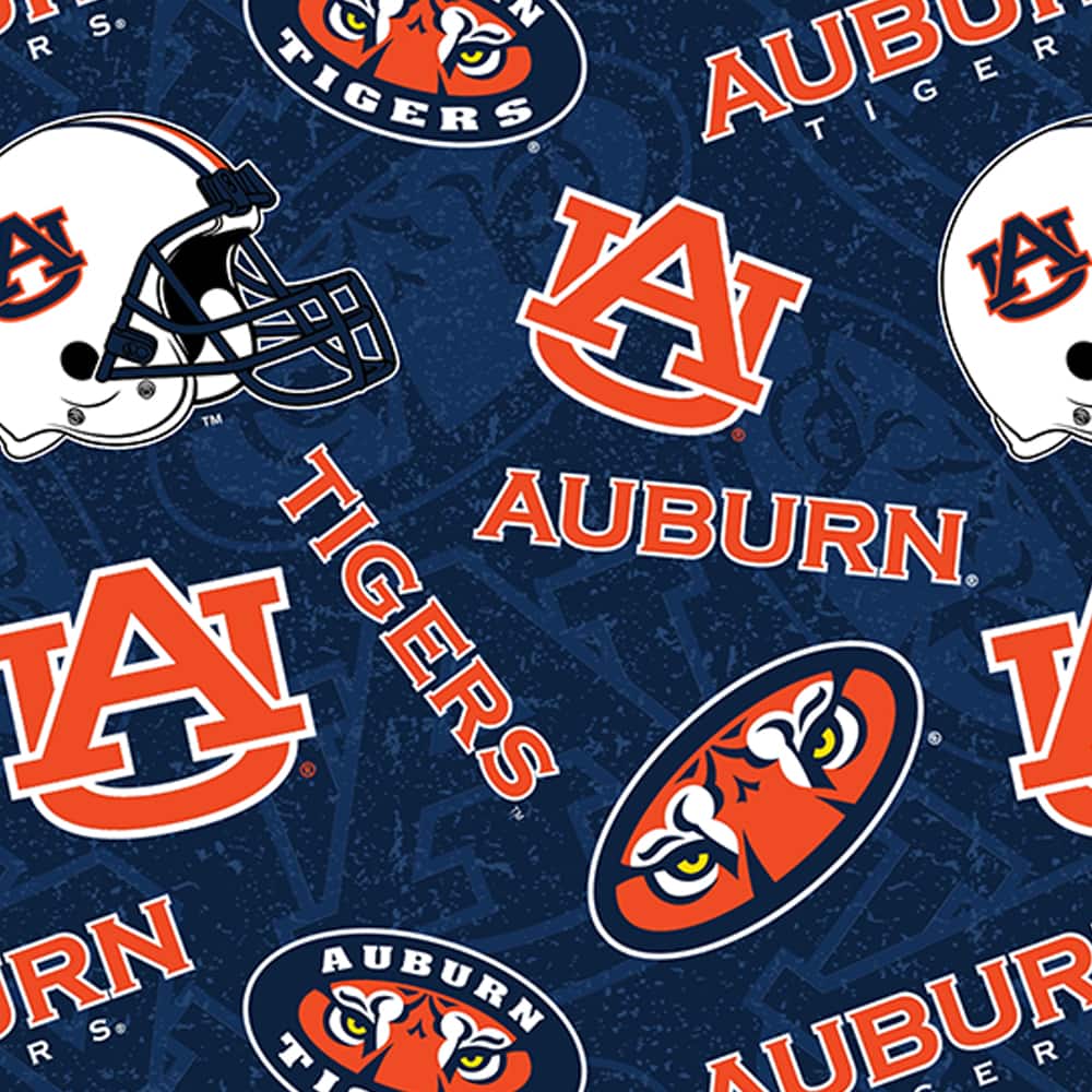 NCAA Auburn University Tone-on-Tone Cotton Fabric