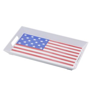 Red, White & Blue USA Flag Melamine Tray by Celebrate It™