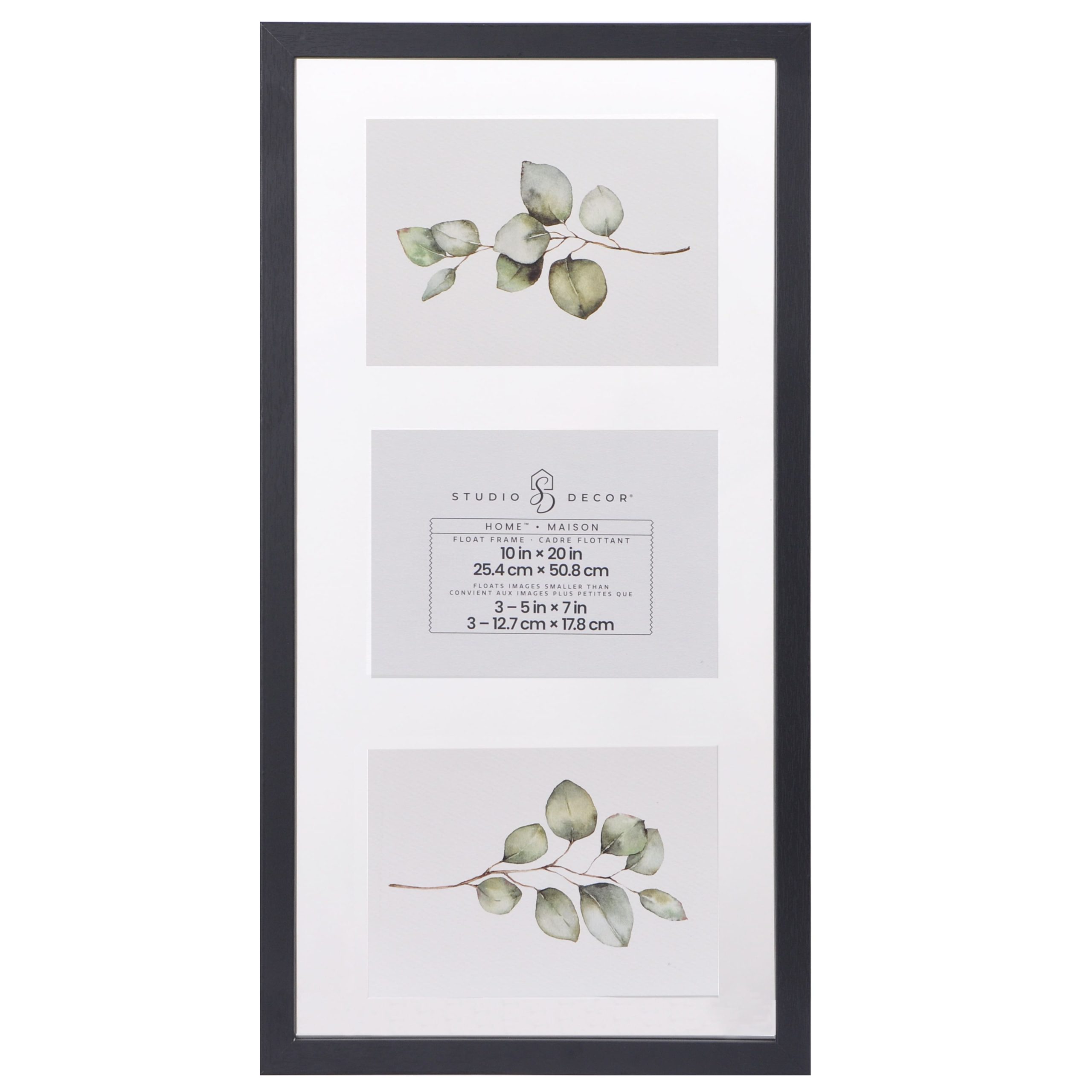 Home™ 10" x 20" Black Float Frame by Studio Décor®