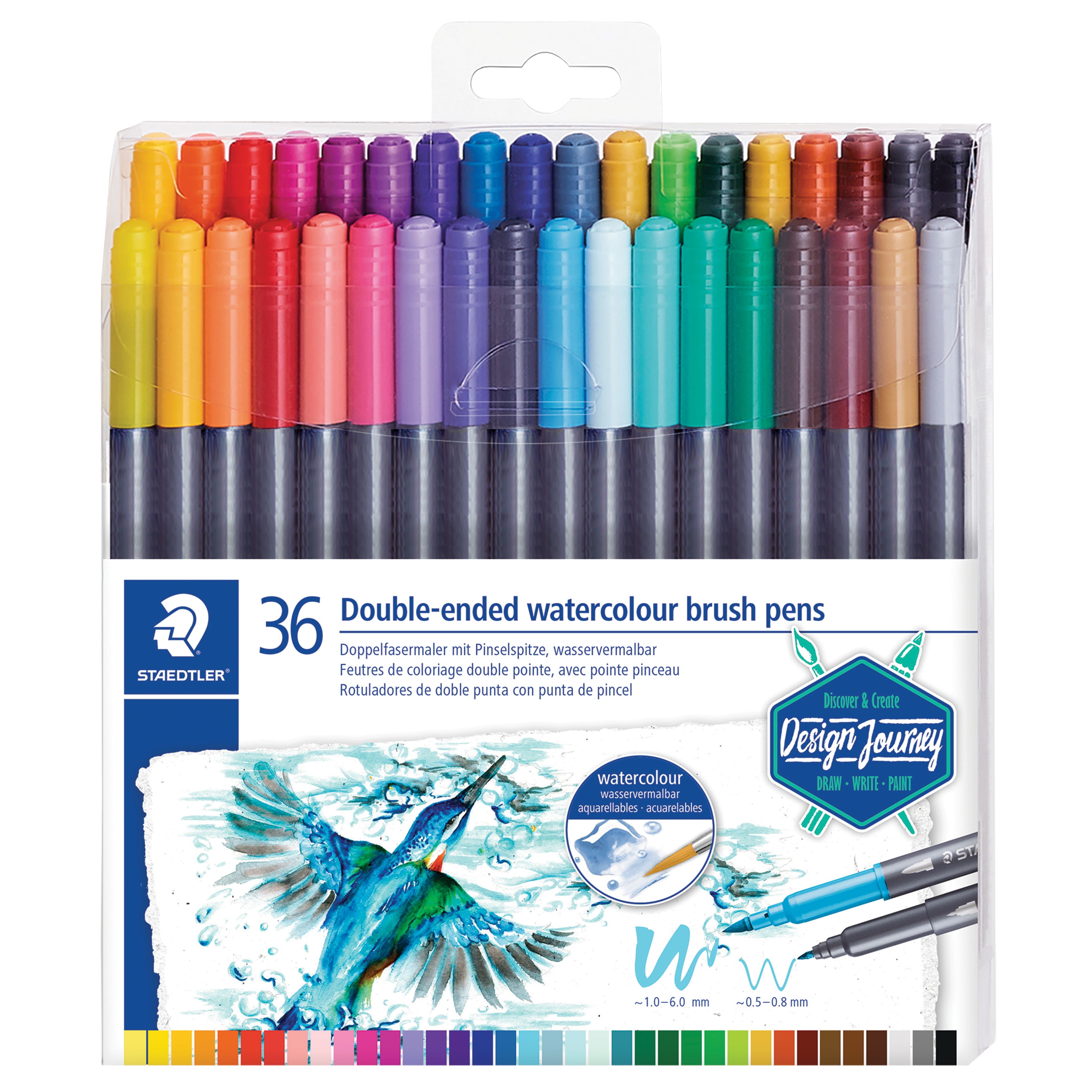Staedtler® Double-Ended Watercolor Brush Pens Set