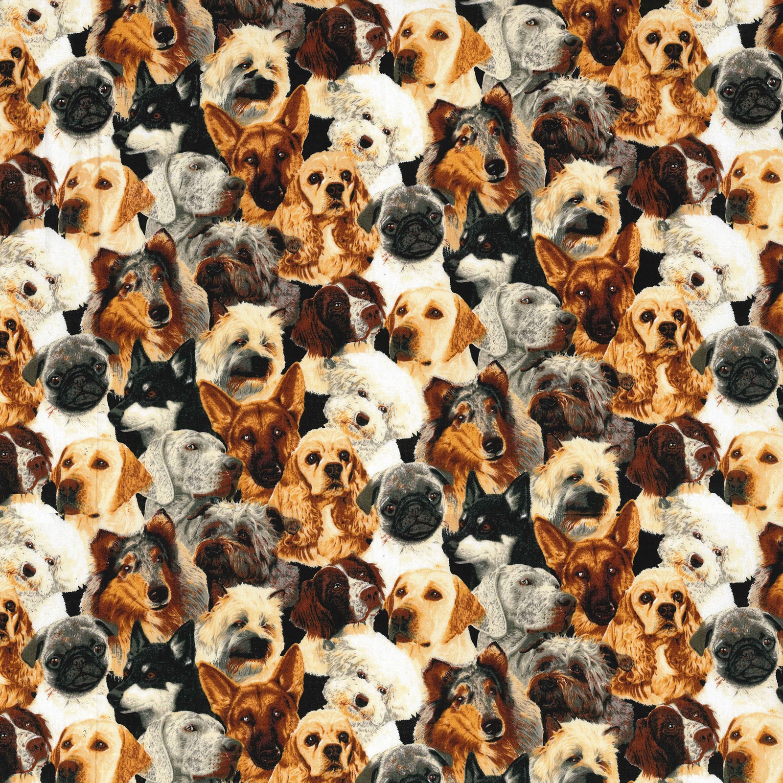Fabric Traditions Allover Dogs Novelty Cotton Fabric