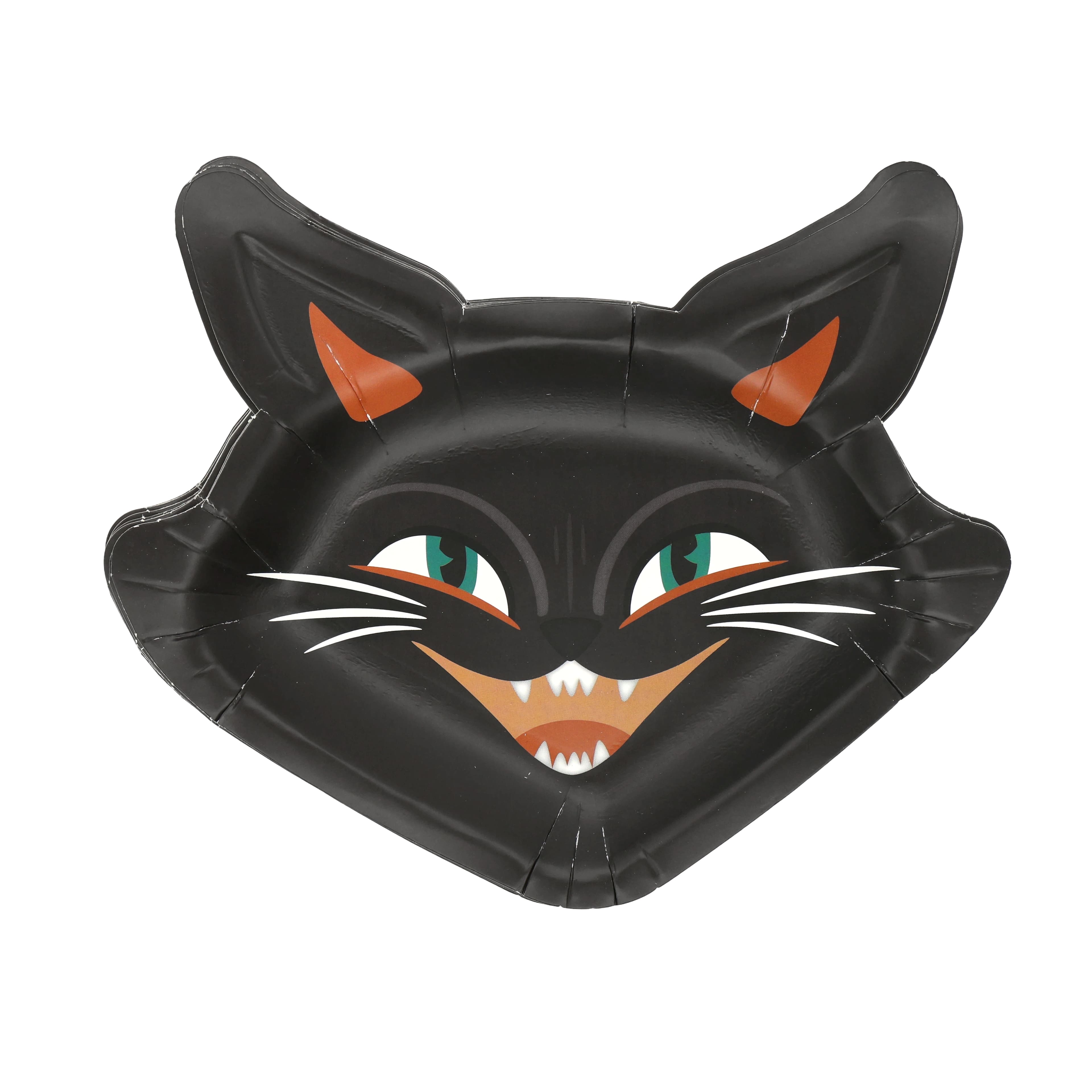 7" Halloween Black Cat Paper Snack Plates, 10ct. by Celebrate It™