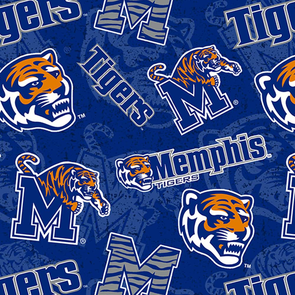 NCAA University of Memphis Tone-on-Tone Cotton Fabric