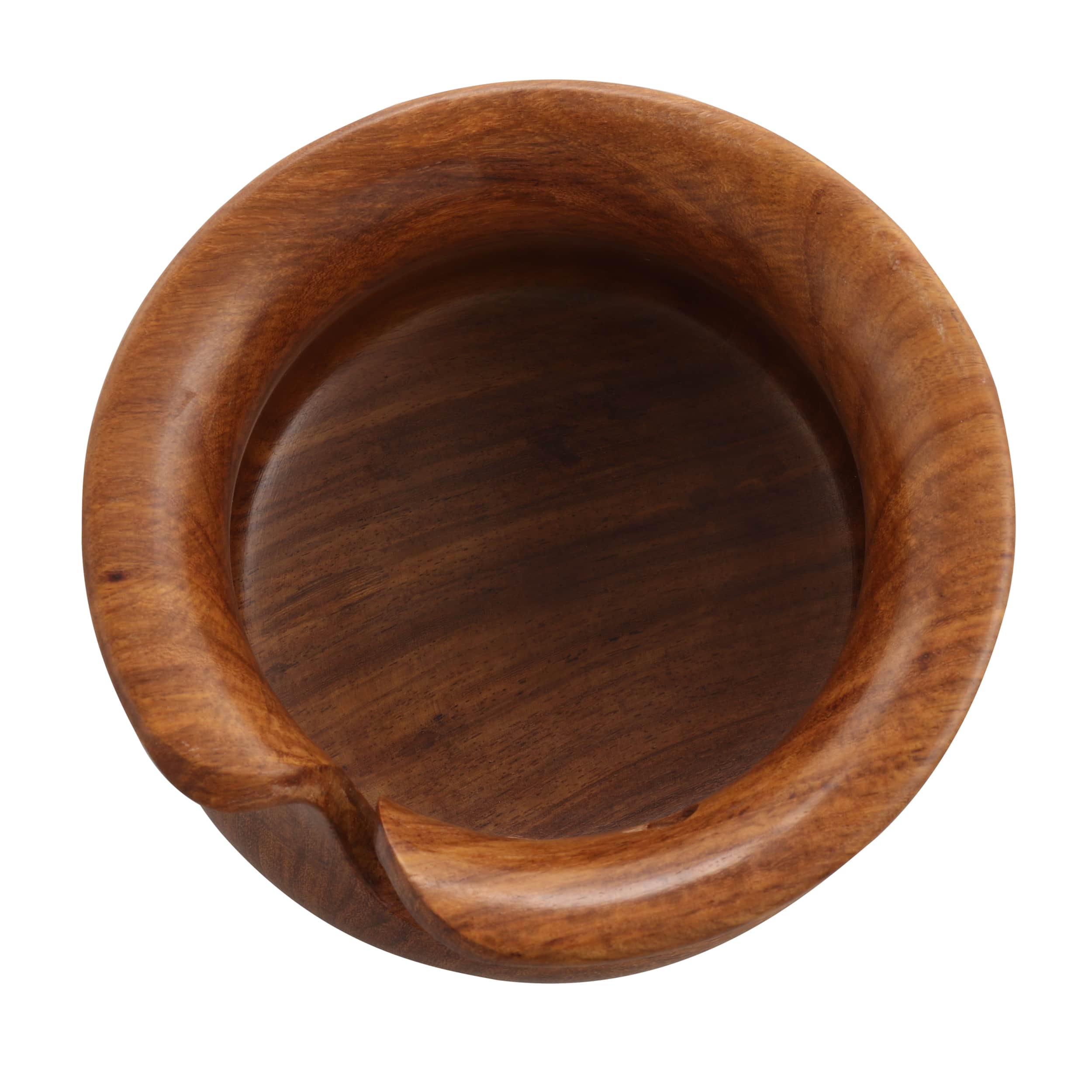 Curvy Sheesham Yarn Bowl By Loops & Threads™ - Image 3