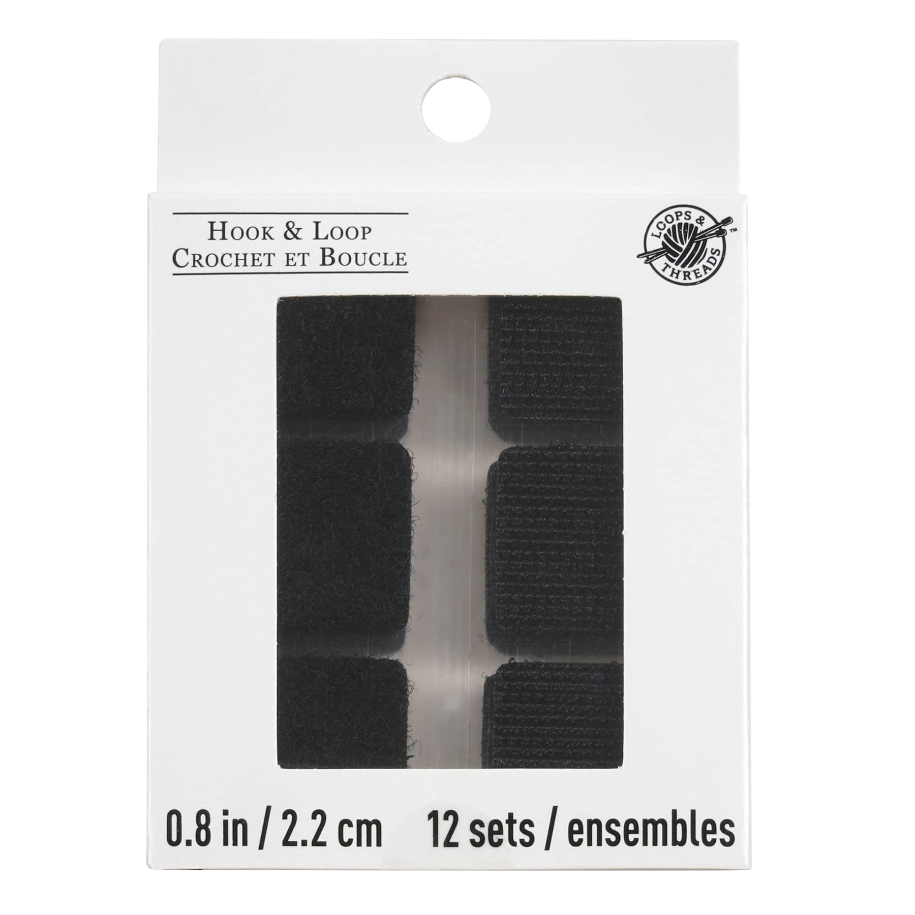 Black Hook & Loop Squares by Loops & Threads®