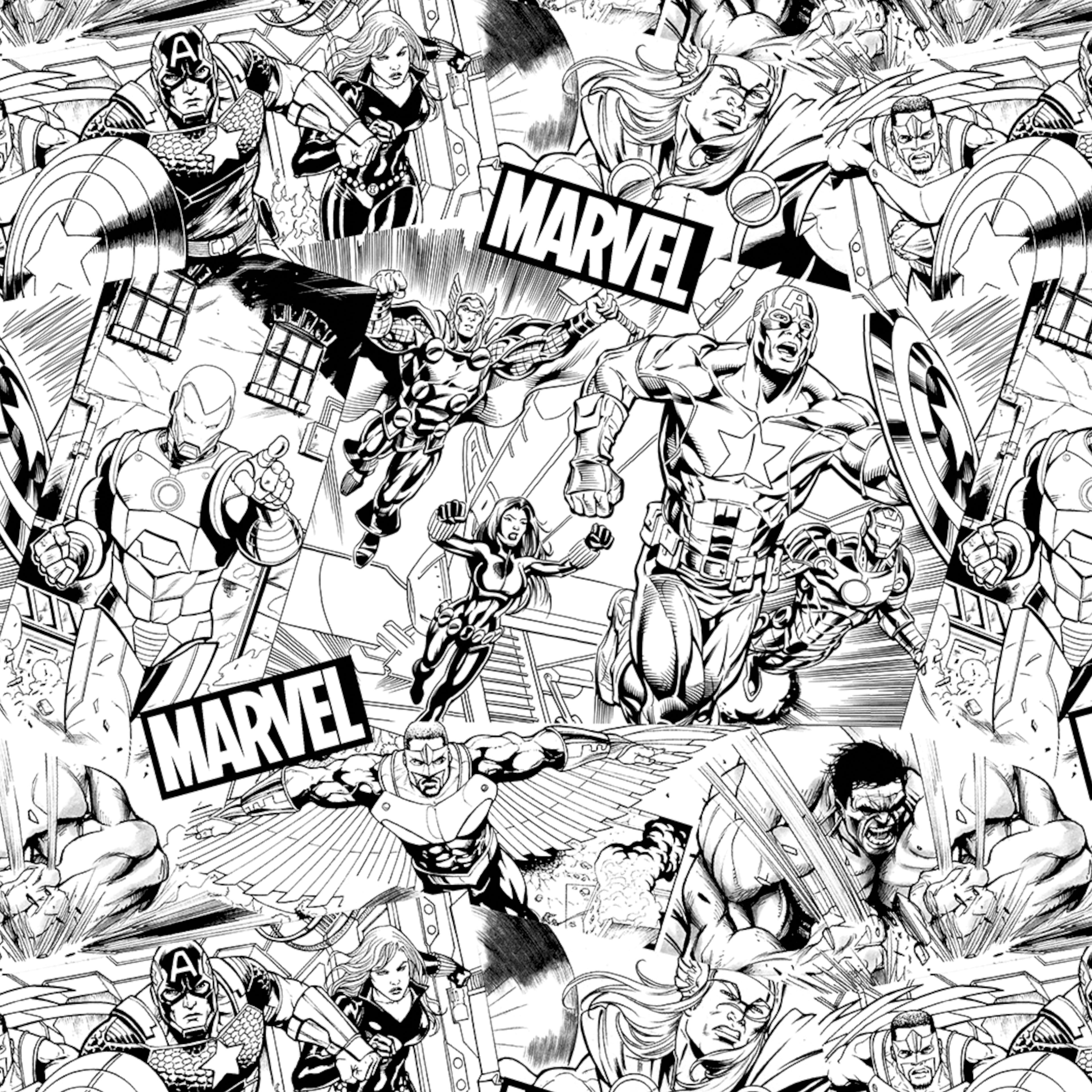 Marvel® Avengers Sketch Cotton Fabric