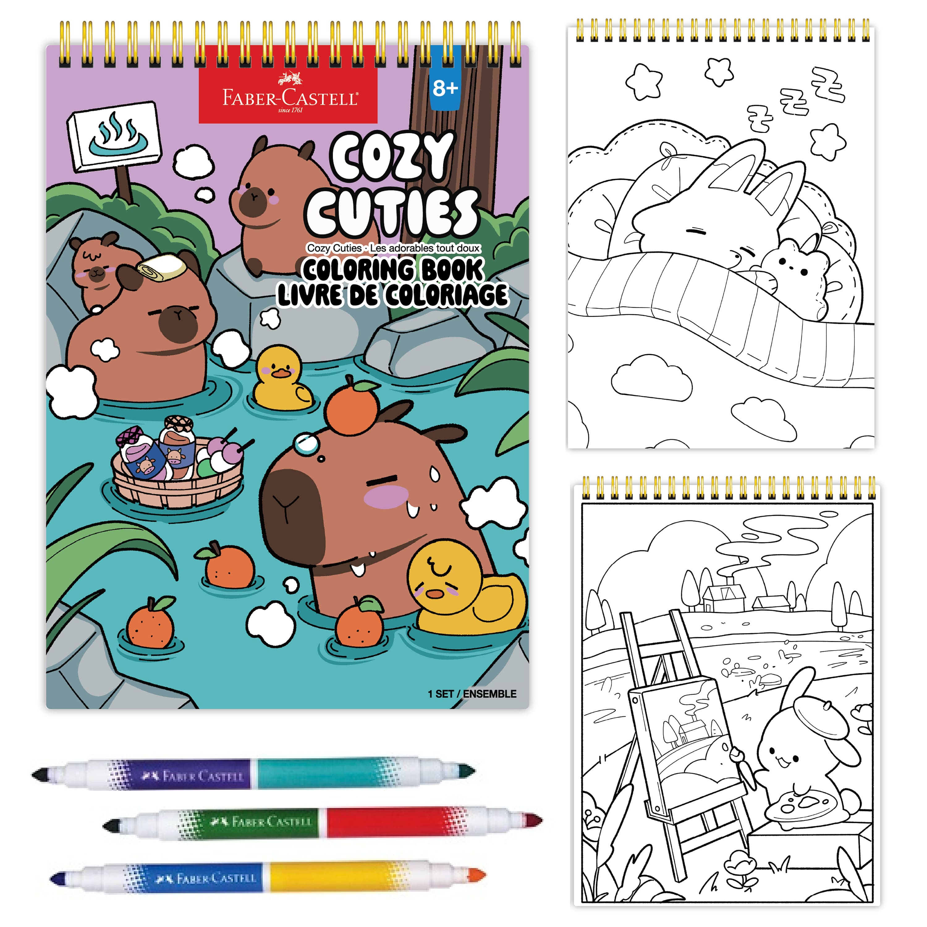 Faber-Castell® Cozy Cuties Coloring Book Set