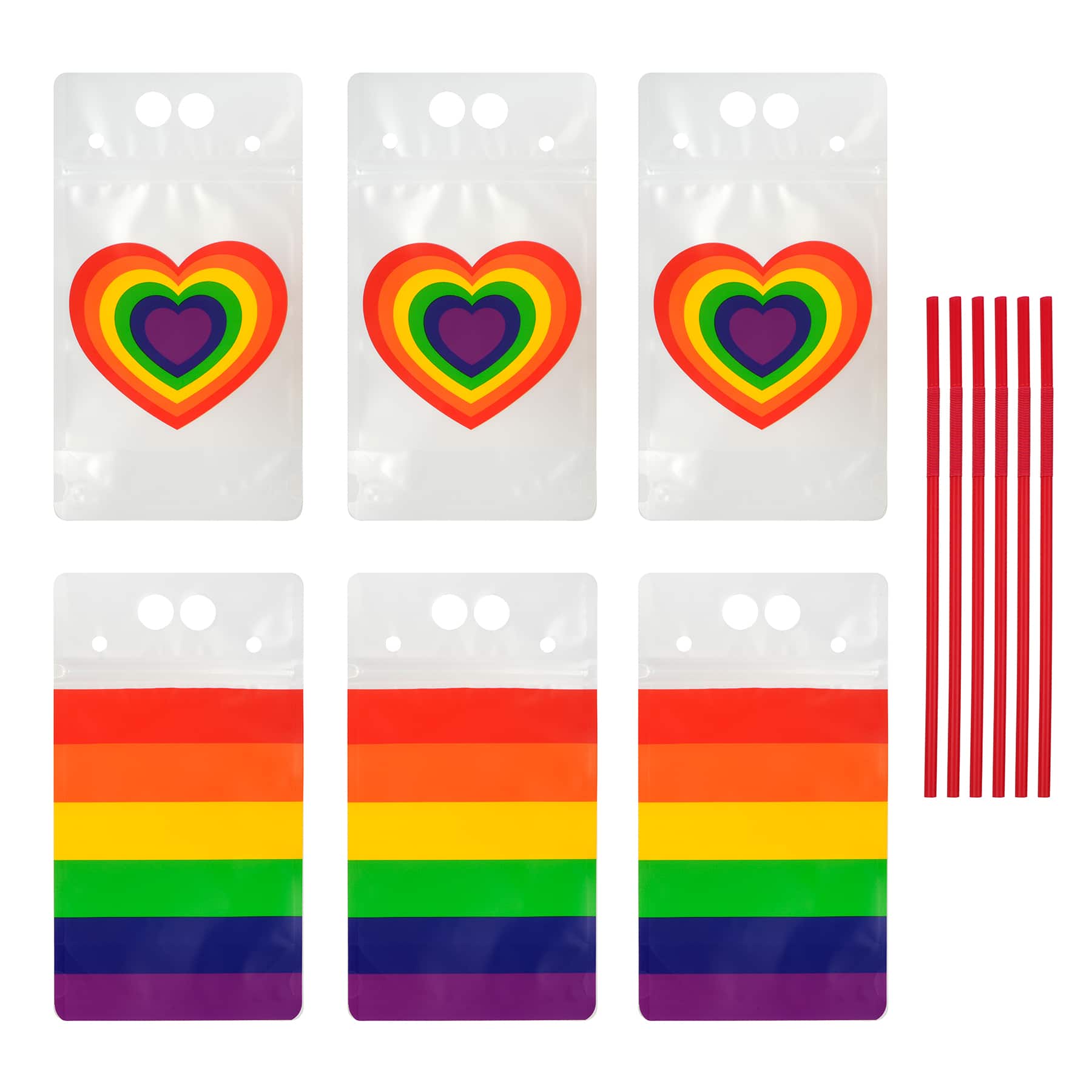 16oz. Pride Drink Pouches, 6ct. by Celebrate It™