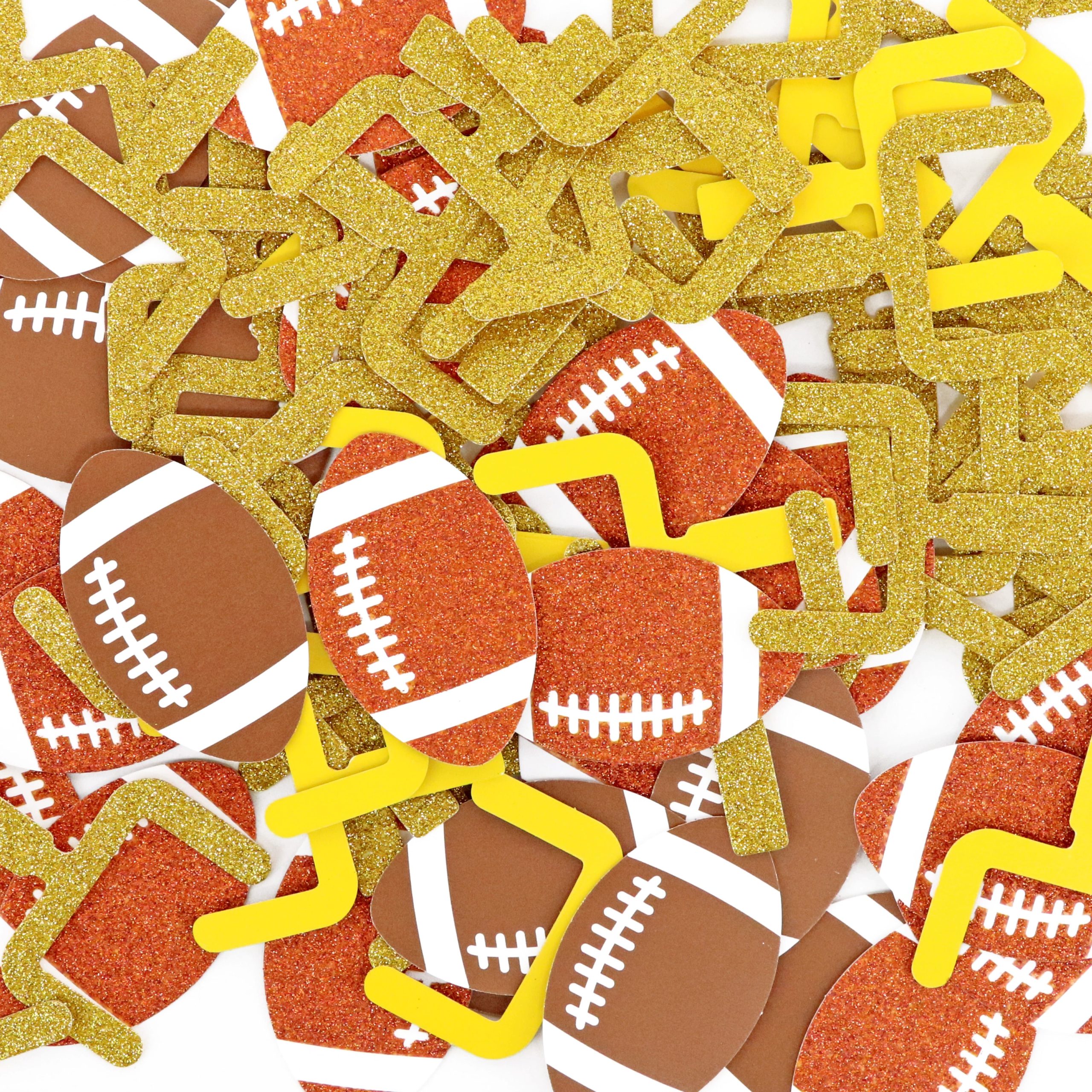 Football Confetti Paper Die Cut Shapes by Celebrate It™ - Image 3