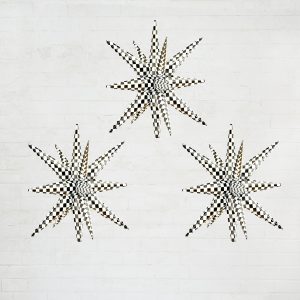 26" Black & White Checker Starburst Foil Balloons, 3ct. by Celebrate It™