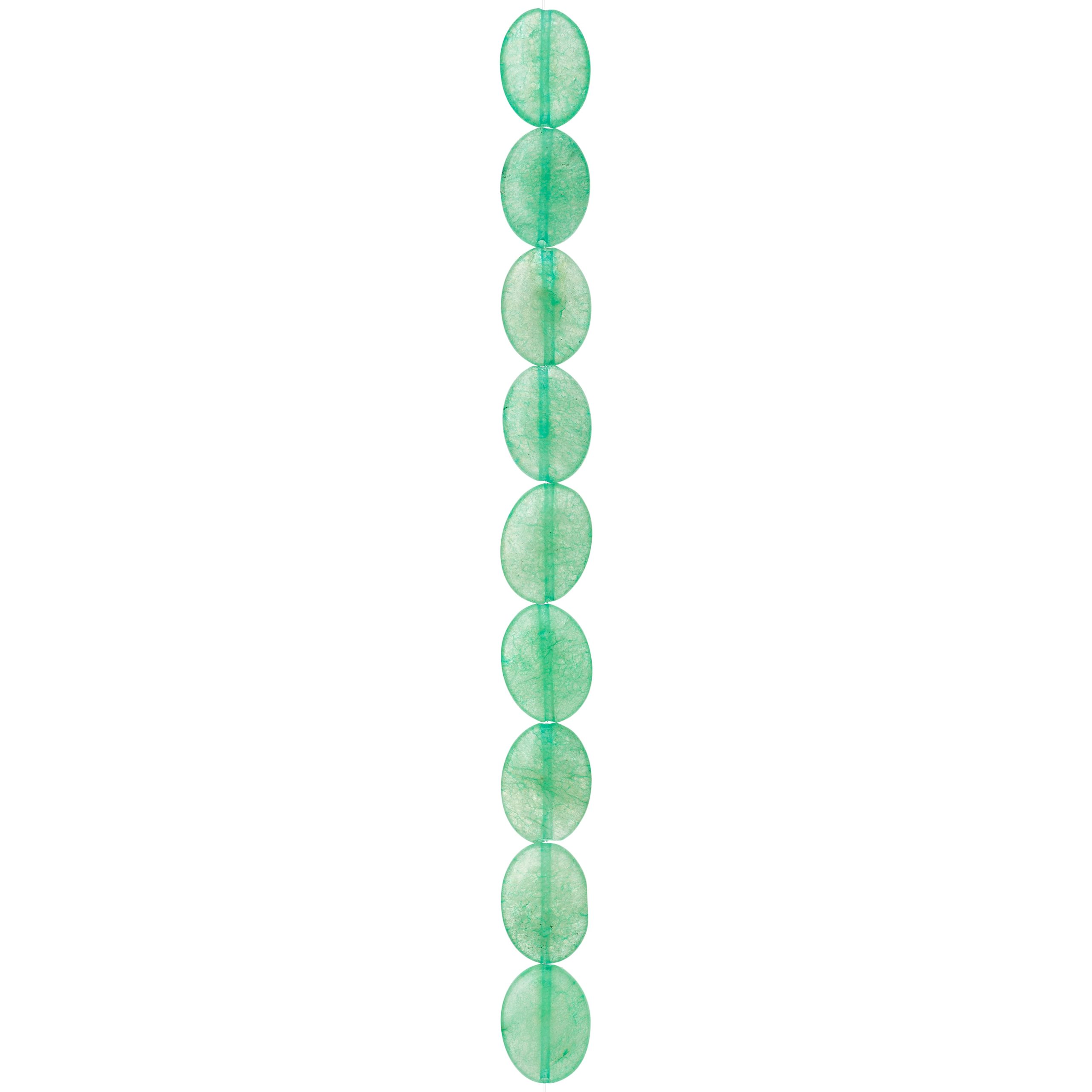 Green Oval Quartzite Beads, 20mm by Bead Landing™ - Image 3
