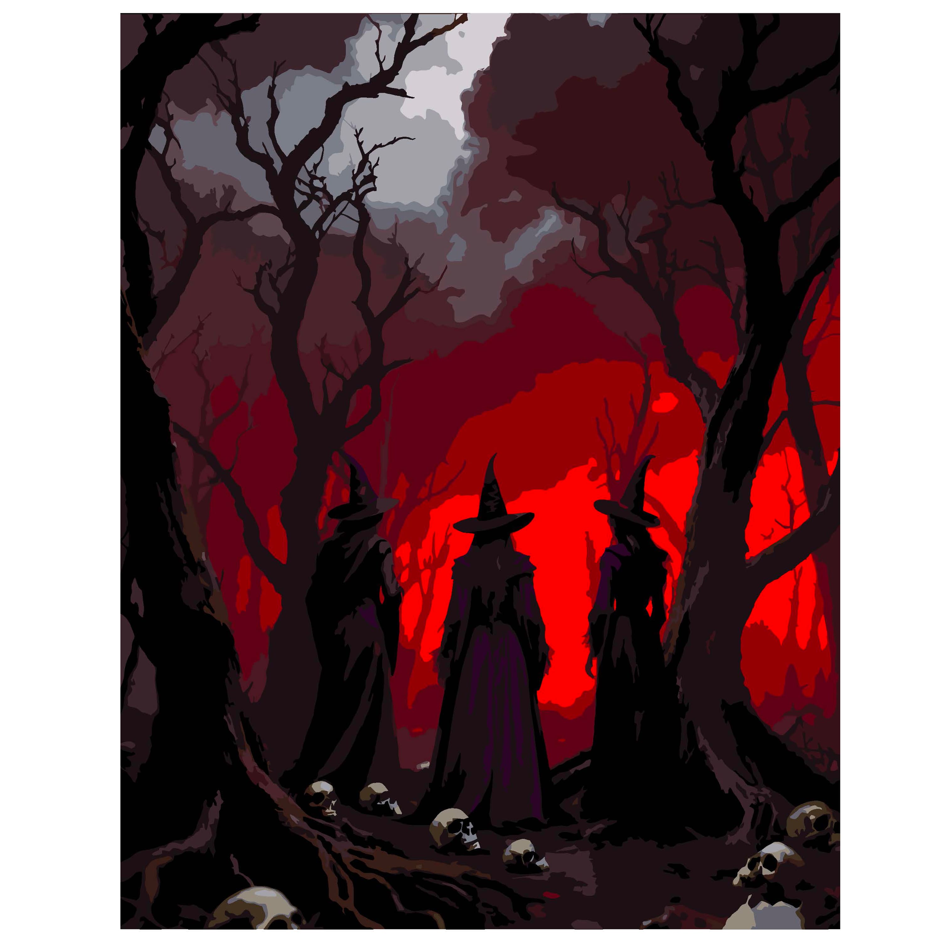 11" x 14" 3 Witches Paint-by-Number Kit by Artist's Loft®
