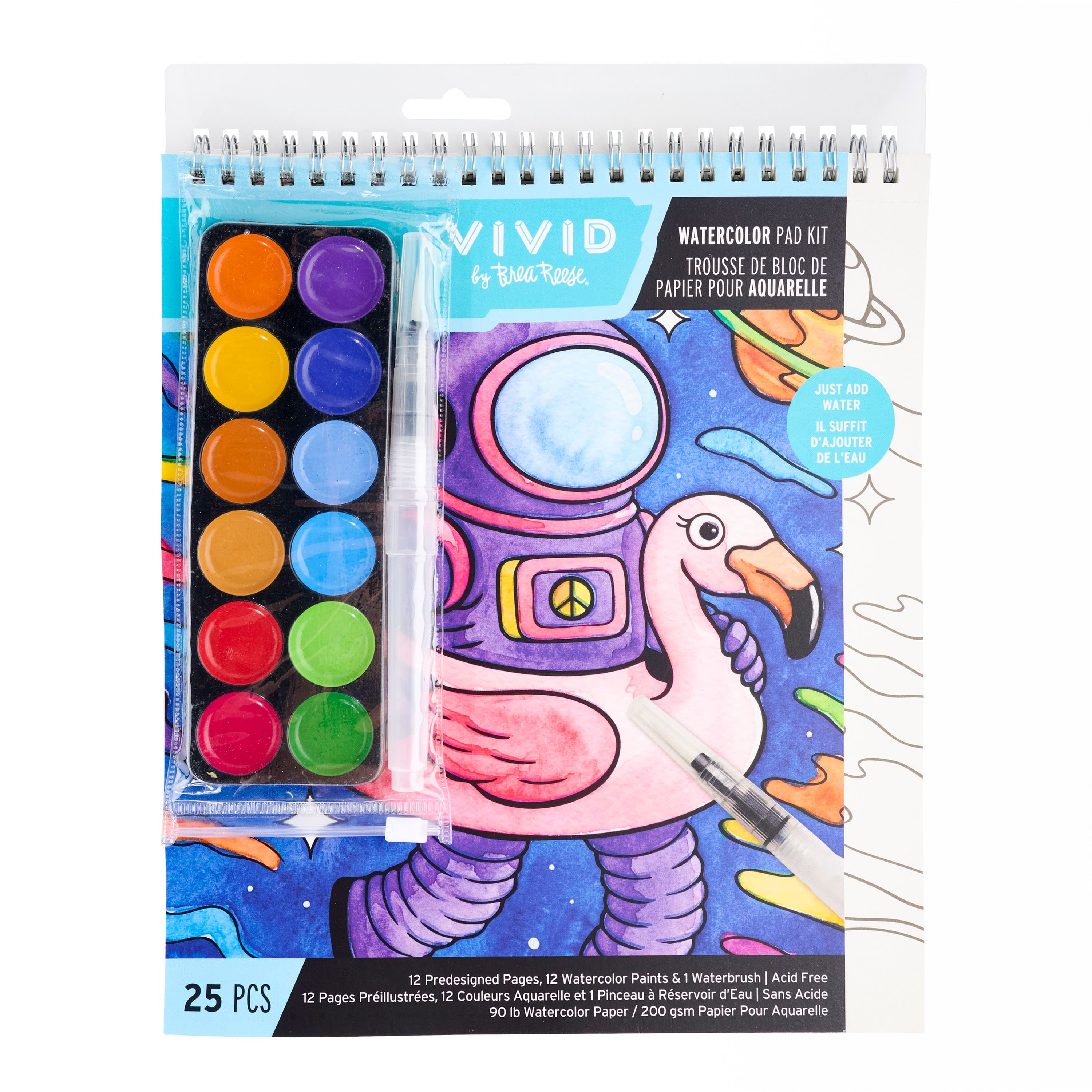 Vivid by Brea Reese® Astro Swimmer Watercolor Pad Kit