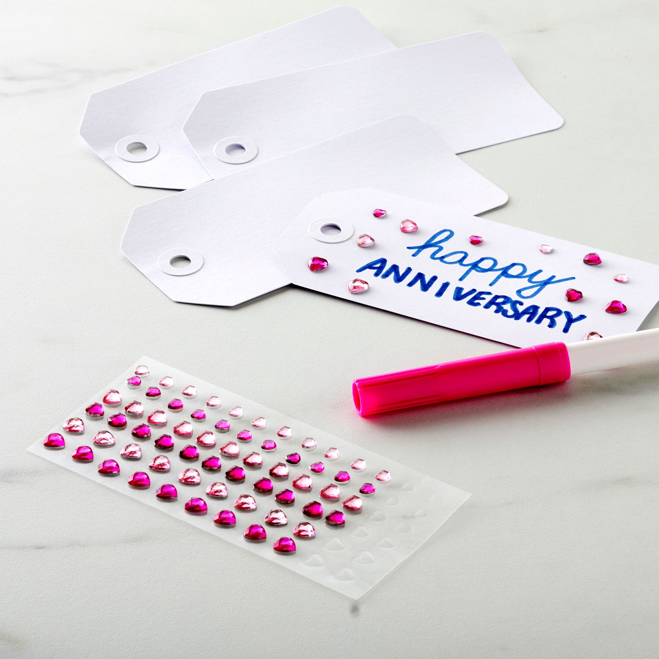 Pink Heart Rhinestone Stickers by Recollections™ - Image 2